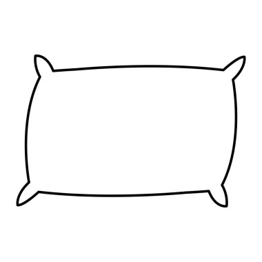 satır yumuşak uyku yastık rahat nesne vektör çizim