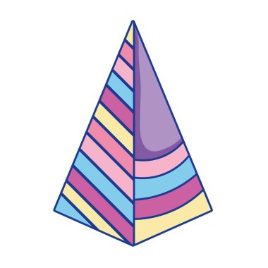 Pentagonal piramit dekorasyon geometrik grafik vektör çizim