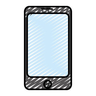 Doodle smartphone teknoloji iletişim için arayıp vektör çizim