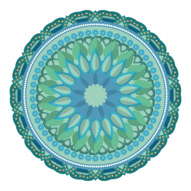 Mandala soyut süsleme Hint tarzı vektör çizim