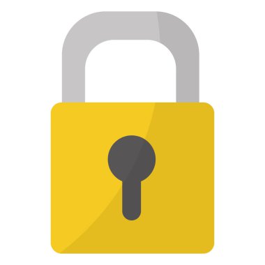 Güvenlik asma kilit nesne koruma vektör çizim kapatın