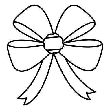 satır şirin şerit yay aksesuar tasarım vektör çizim