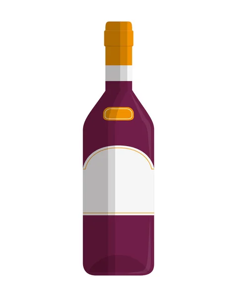 Botella Cristal Vino Licor Para Celebración Vector Ilustración — Vector de stock