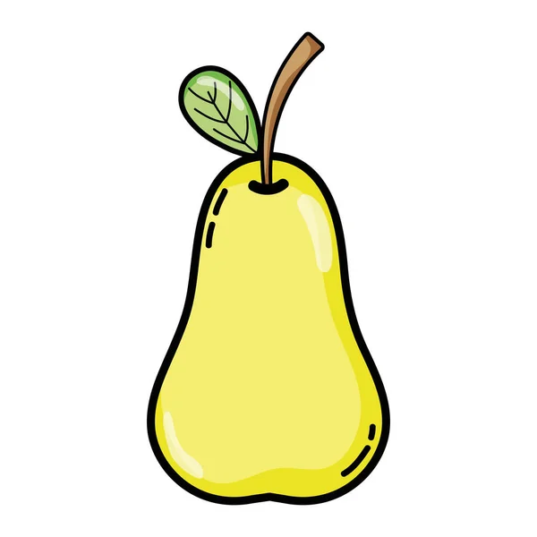 Delicious Fresh Pear Organic Fruit Vector Illustration — Stock Vector