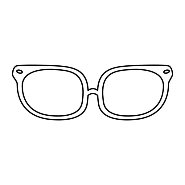 Linie Optische Brille Objekt Mit Frame Stil Vektorillustration — Stockvektor