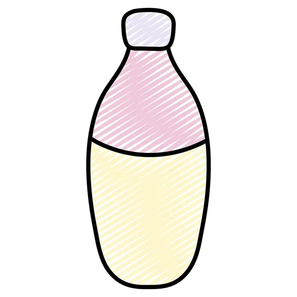 Mooie Glazen Fles Schone Object Vectorillustratie Doodle — Stockvector
