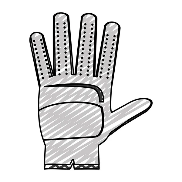 Doodle Sport Handschuh Objektschutz Der Wettbewerbsvektorabbildung — Stockvektor