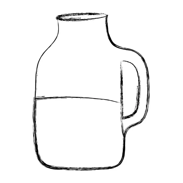 Grunge Trasparente Preservare Muratore Vaso Disegno Vettoriale Illustrazione — Vettoriale Stock