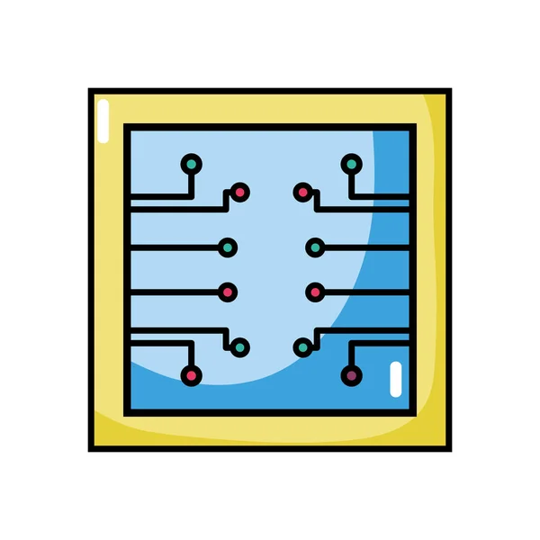Frame Circuits Network Artificial Technology Vector Illustration — Stock Vector
