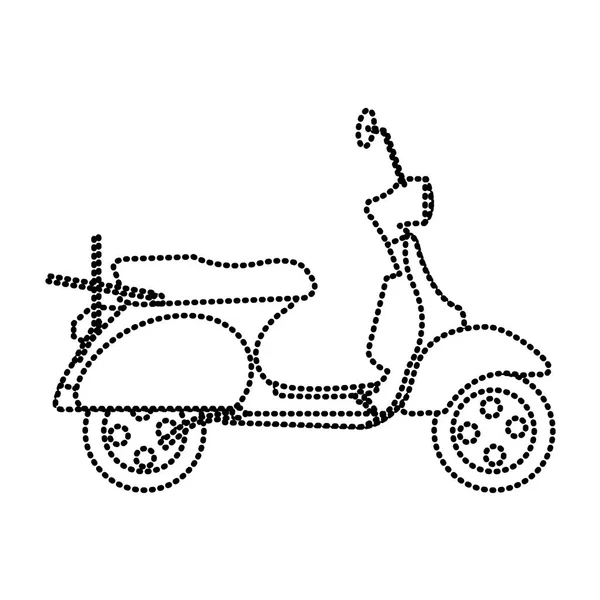 Motorfiets Met Spiegel Wielen Vectorillustratie — Stockvector