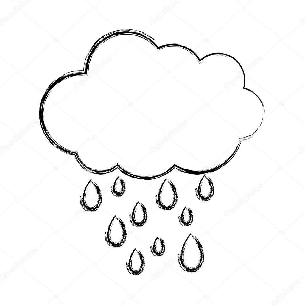grunge nature cloud raining weather in the sky vector illustration
