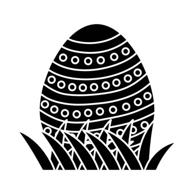 siluet yumurta Paskalya puan rakamlar dekorasyon vektör çizim ile