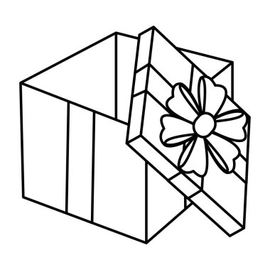 line mevcut hediye paketi parti olay vektör çizim için