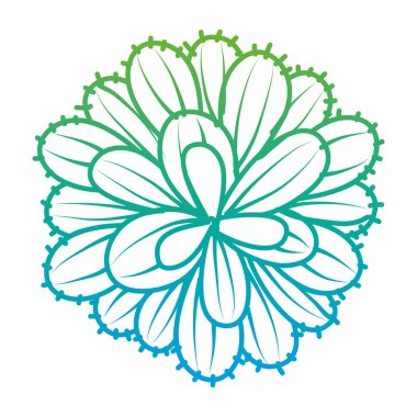 Doğa yaprakları stil vektör çizim ile bozulmuş satır egzotik çiçek