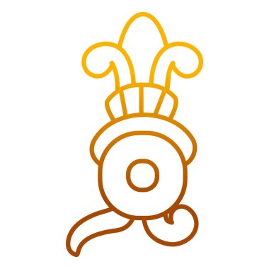 bozulmuş satır yerli xochitl yerli kültür simge vektör illustraton