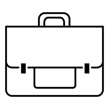 Belge kağıt vektör çizim kaydetmek için çizgi evrak çantası nesnesi