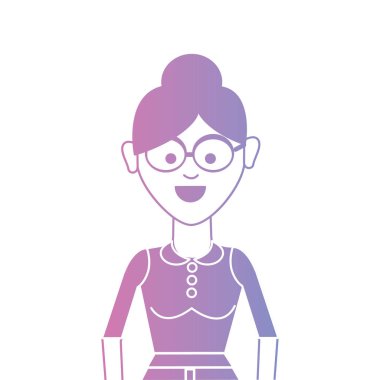 satır kadın saç modeli ve bluz tasarım vektör çizim ile