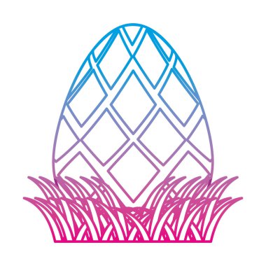 bozulmuş satır yumurta Paskalya geometrik şekil dekorasyon vektör çizim ile