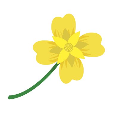 şirin doğal çiçek bitki yaprakları vektör çizim ile