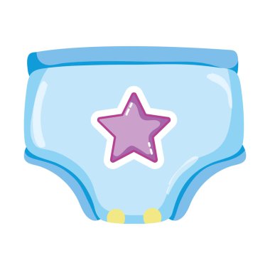 şirin bebek bezi rahat hijyen vektör çizim