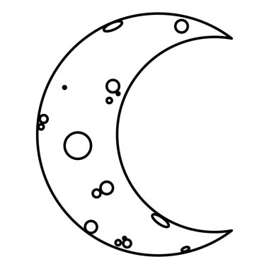 satır astronomi ay gökyüzünde naight uzay vektör çizim