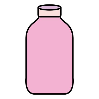 renk güzel temiz şişe cam nesne vektör çizim