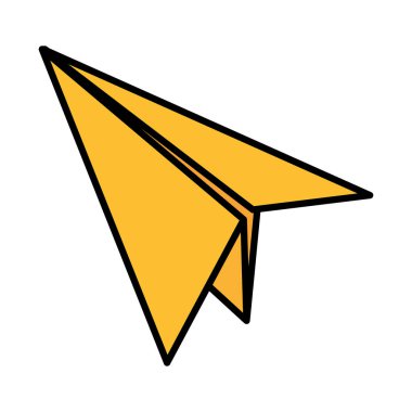 renk origami kağıt uçak nesne tasarım vektör çizim