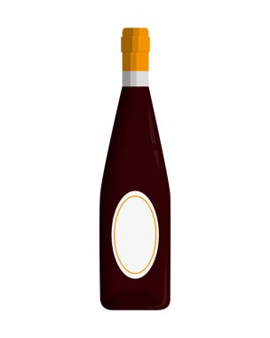 vektör çizim kutlamak için alkolün İçecek şarap şişe