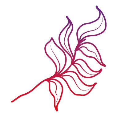 bozulmuş satır güzellik şube egzotik tarzı vektör çizim bırakır