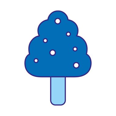 Duo renk organik elma meyve ile ağaç doğa illüstrasyon vektör