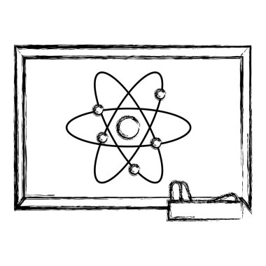 grunge yazı tahtası çerçeve tasarım okulu eğitim vektör çizim için