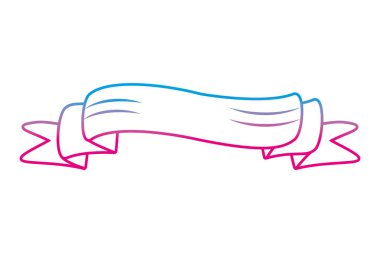 Line şerit öğesi dekorasyon tatil kutlama vektör çizim için bozulmuş