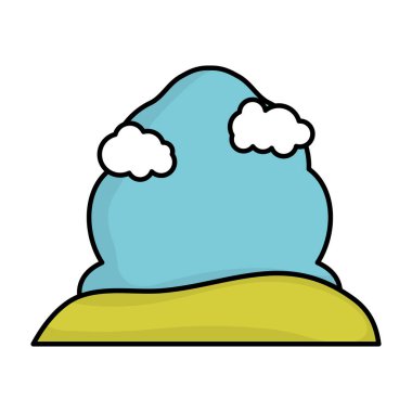 Doğa, yatay, bulutlar ve gökyüzü güzel vektör çizim