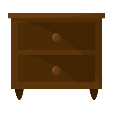 ahşap başucu masa rahat nesne vektör çizim