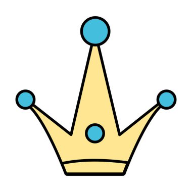 renk lüks crown royal dekorasyon aksesuar vektör çizim