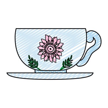 sıcak çay Kupası sağlıklı içecek vektör çizim doodle