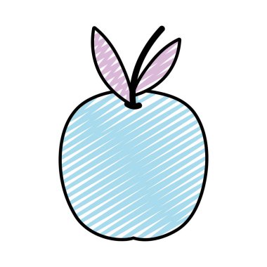 Doodle portakal organik meyve sağlıklı beslenme vektör çizim