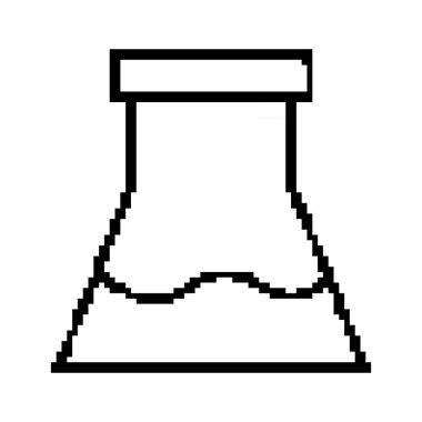 çizgi erlenmeyer flask Laboratuar Bilimi test vektör çizim