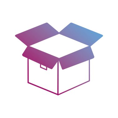 Kontur kutusu paketi ürün açık tasarım vektör çizim