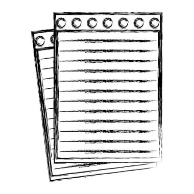 Grunge defter kağıt okul eğitim nesne vektör çizim