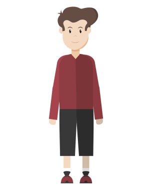 adam gömlek tasarım ve rahat bitki vektör çizim