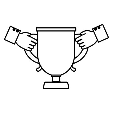 satır işadamları el ile yarışma Ödülü vektör çizim Kupası