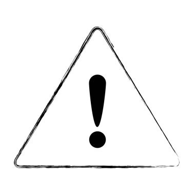 Grunge uyarı tehlike uyarı amblemi işareti illüstrasyon vektör