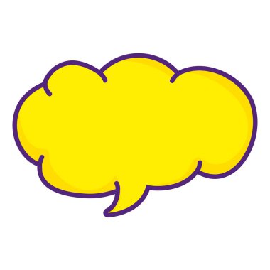 bulut sohbet kabarcık metin iletisi vektör çizim