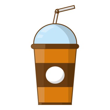 espresso kahve plastik bardak içecek vektör çizim