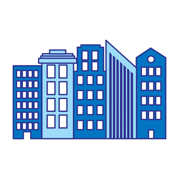 Urban Buildings Icon Vector Illustration — Stock Vector