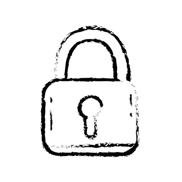 Figure Cadenas Sécurité Protection Objet Vie Privée Information Vectoriel Illustration — Image vectorielle