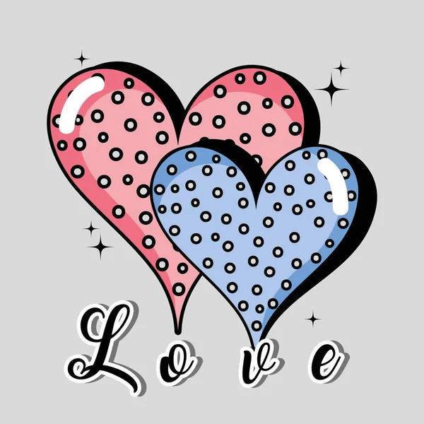 Corazón Icono Amor Pasión Diseño Vector Ilustración — Vector de stock