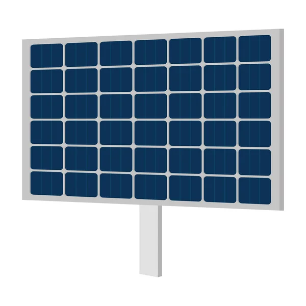 Energia Solar Objeto Ecologia Cuidado Vetor Ilustração —  Vetores de Stock
