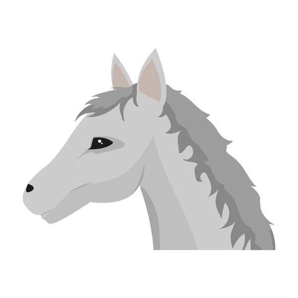 Kuda Kepala Hewan Untuk Pariwisata Vektor Perjalanan Ilustrasi - Stok Vektor